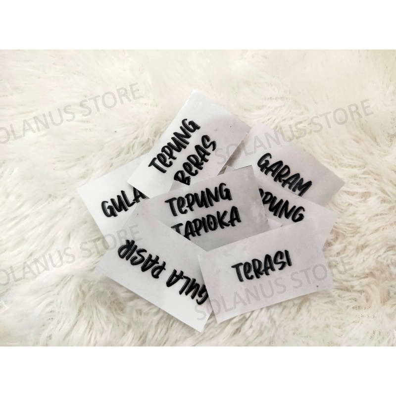 

Stiker Bumbu Dapur BISA REQUEST ukuran 5x3 cm Waterproof