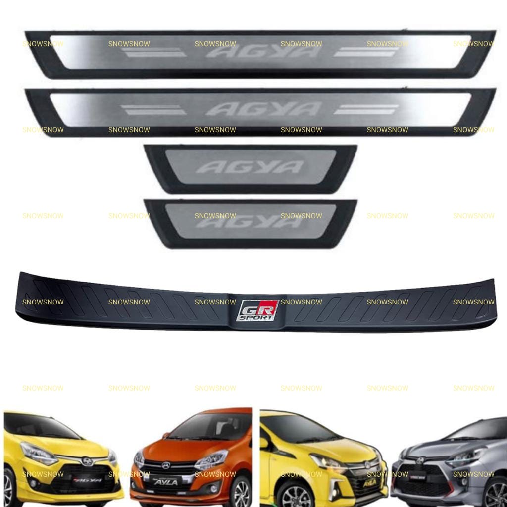 Paket Sillplate Samping Belakang Agya Ayla GR SPORT 2017 2022 UP Activo Hitam