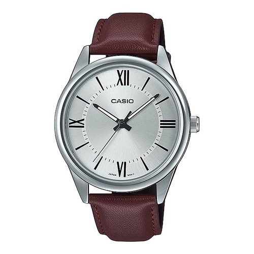 Jam Casio General MTP-V005L-1B 2B 7B / MTP V005L 7B2 7B3 Jam Tangan Pria Silver Kulit