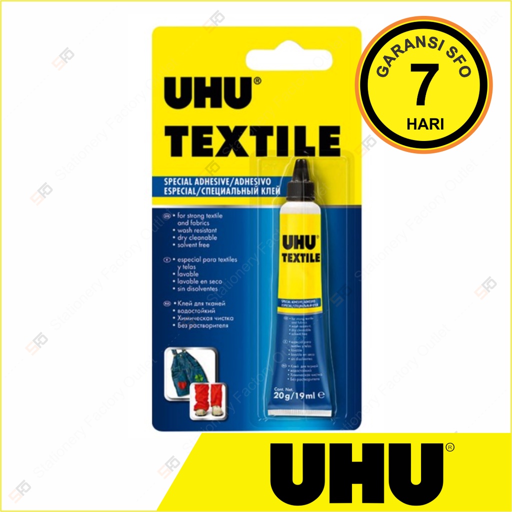 

Lem Kain UHU Textile 19ml - Strong Fabric Wash Resistant