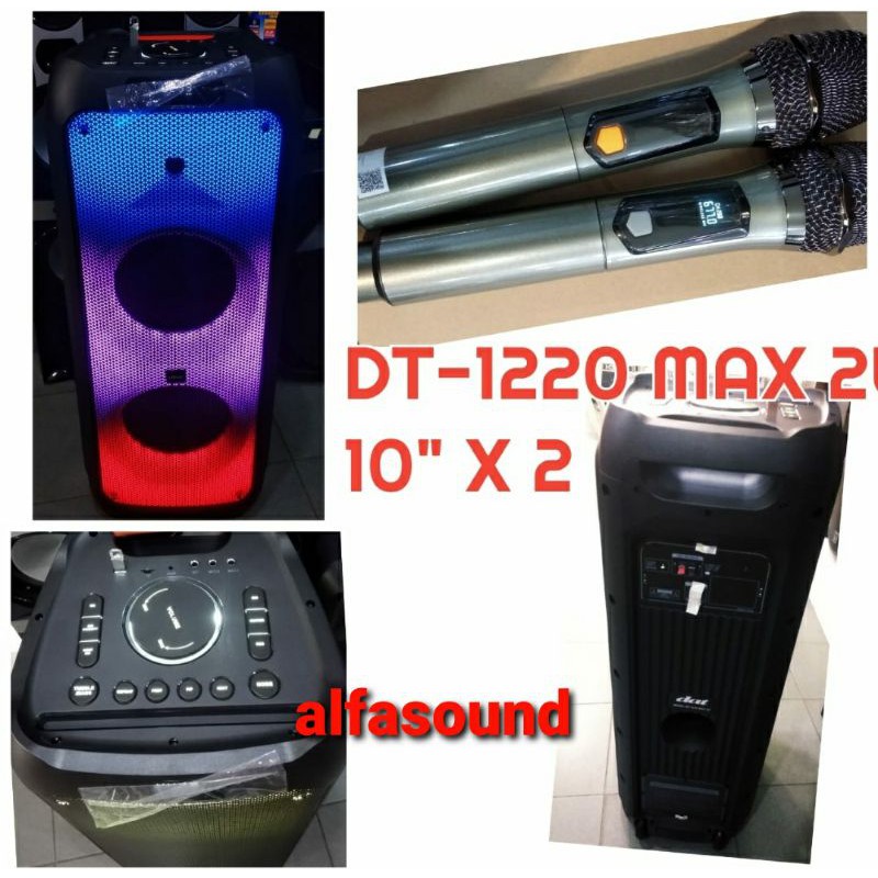 Speaker Portable Aktif 2x10 inch DAT DT 1220 Max 2 DT1220 Max2