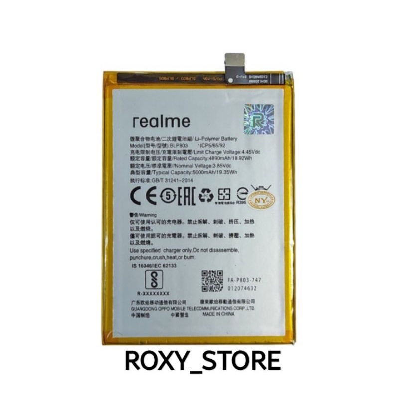 Battery Baterai Batre Realme 7i BLP803 Original