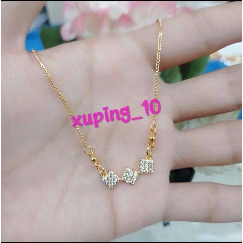 Kalung Wanita Perhiasan Xuping Bandul Cantik ( Import Anti Karat Xuping Untuk Dewasa )