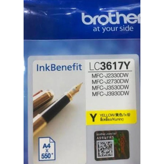 tinta brother lc3617 original black, magenta, yellow, cyan