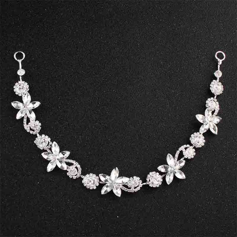 Simple and Versatile Soft Chain Wedding Headdress Geometric Rhinestone Bride Styling Hair Accessory