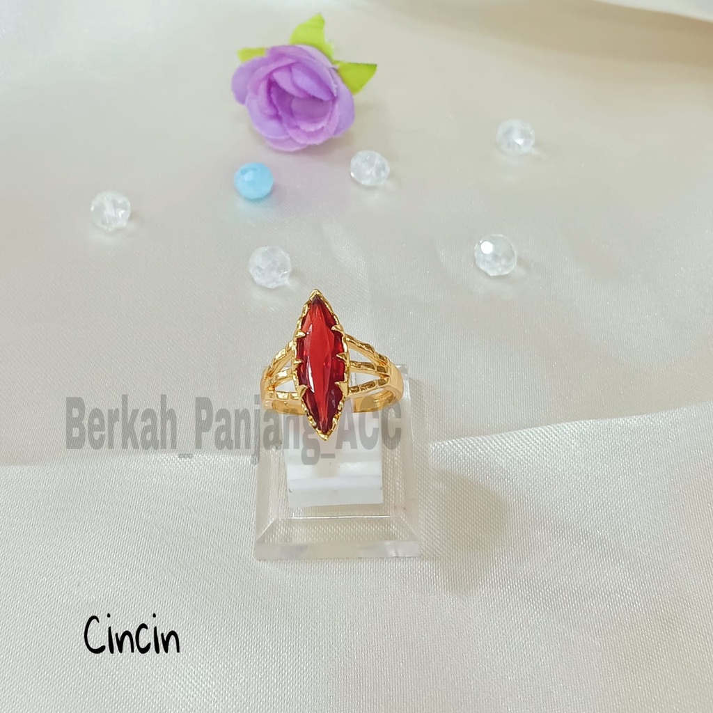 SET DEWASA DIAMOND RED Perhiasan super berkelas fashion korea anti karat dan anti luntur