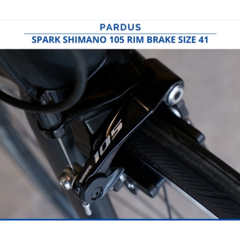 FULLBIKE SEPEDA ROADBIKE PARDUS SPARK 105 RIM BRAKE BLACK GOLD SIZE 41