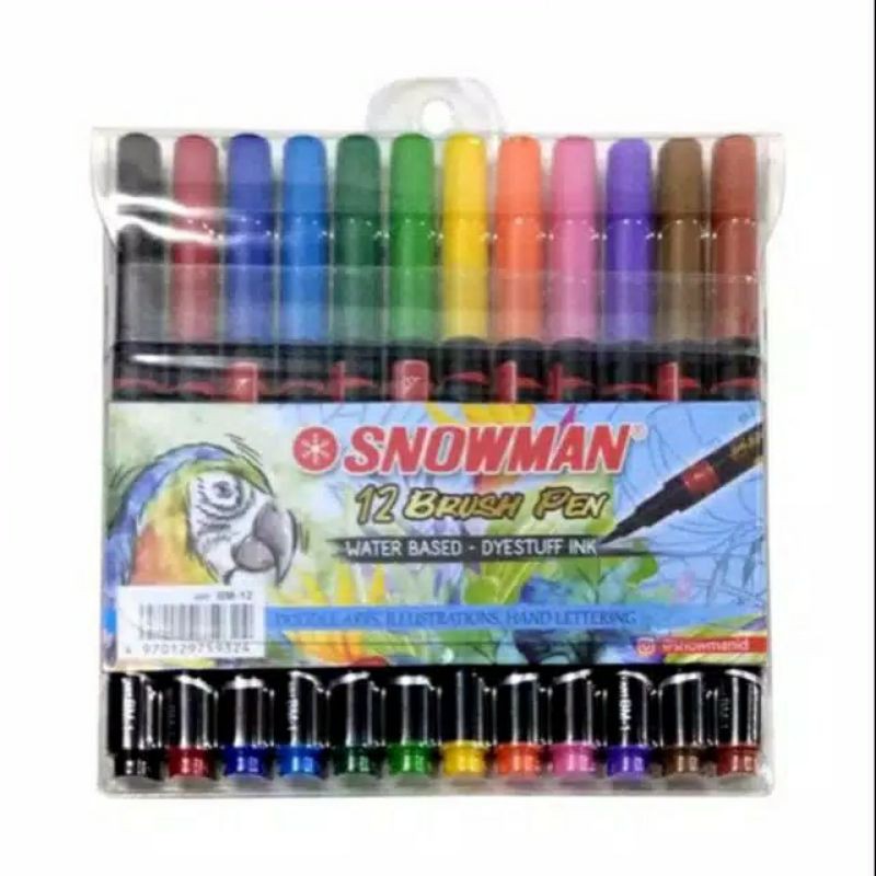 

Spidol Warna Brush Pen Snowman BM-12 12 Warna
