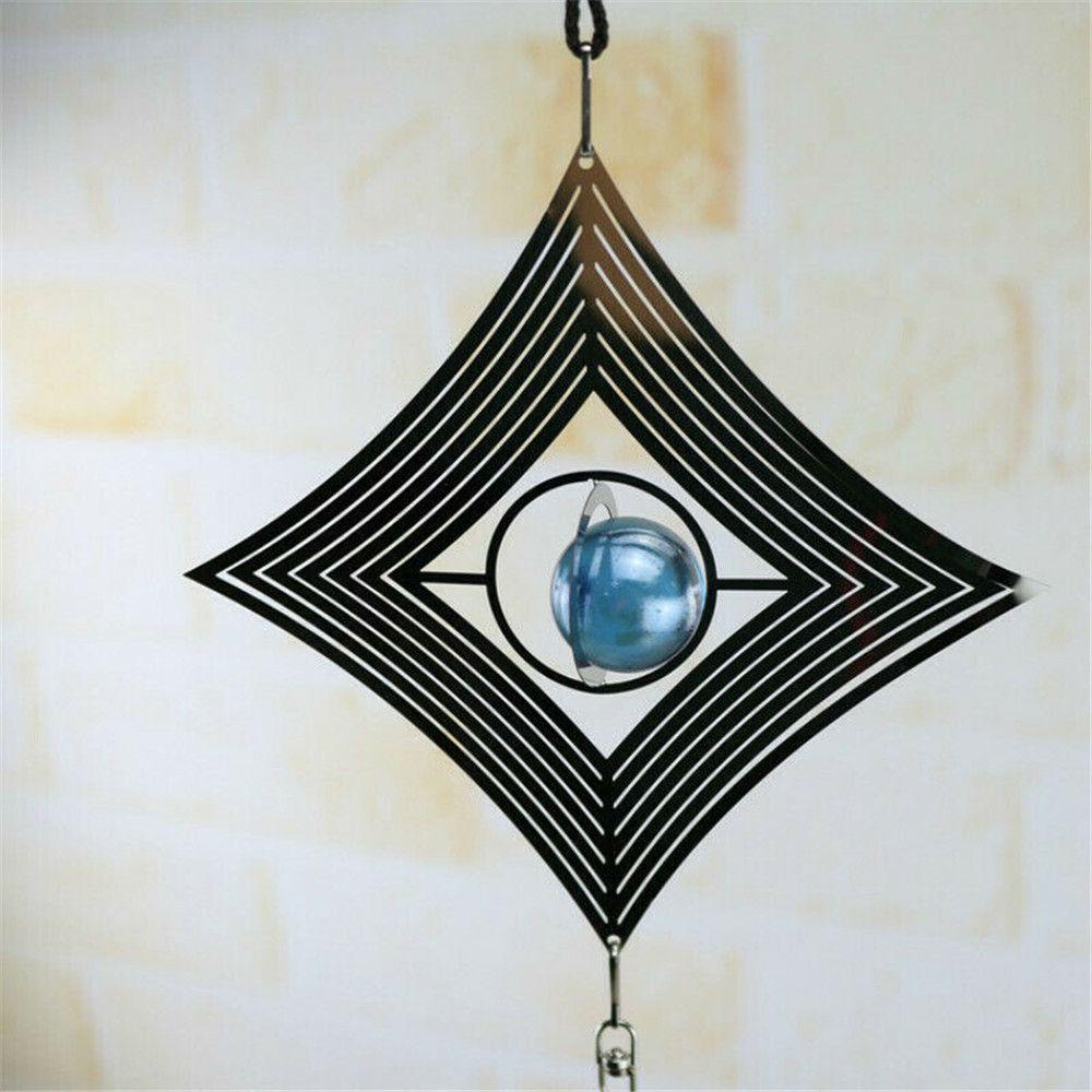 R-bunga Lonceng Angin Berputar Spinner Suncatcher Kristal Liontin Windchime