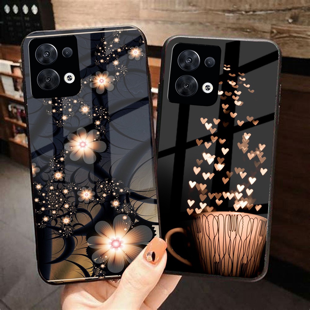 [K173] Softcase Glass Kaca Oppo Reno 8 - Softcase Mirror - Softcase Kaca Oppo Reno 8 4G Oppo Reno 8 