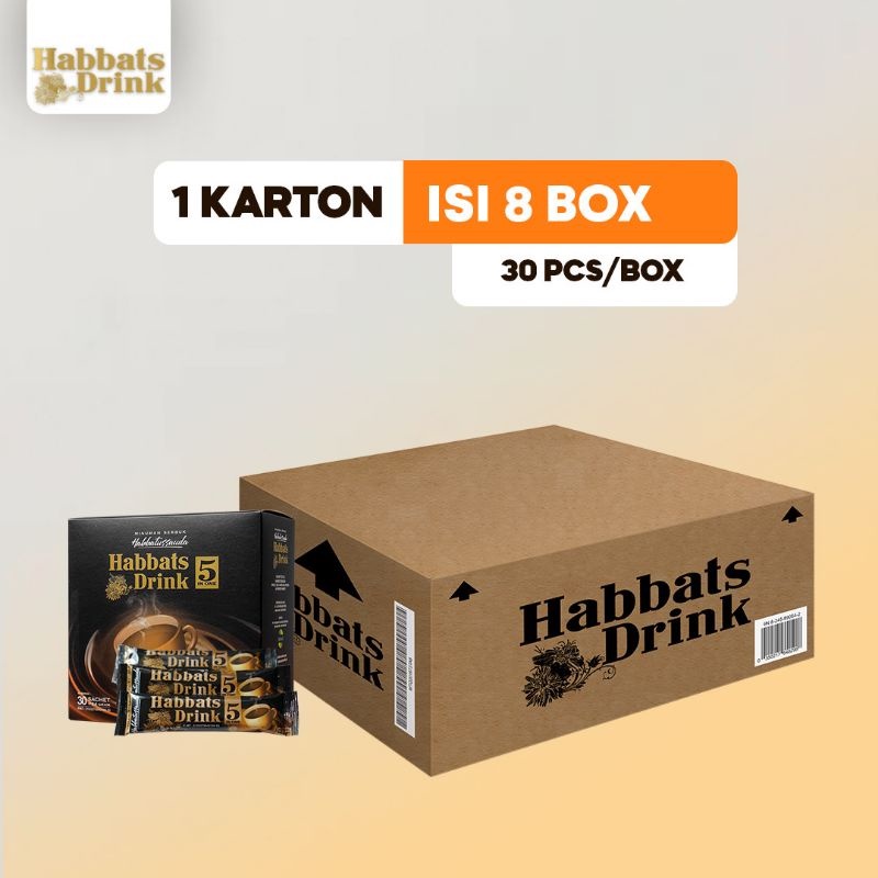 

Habbats Drink MINUMAN HABBATUSSAUDA (Paket Mitra 1 Karton Habbats Drink isi 30@8 Box)