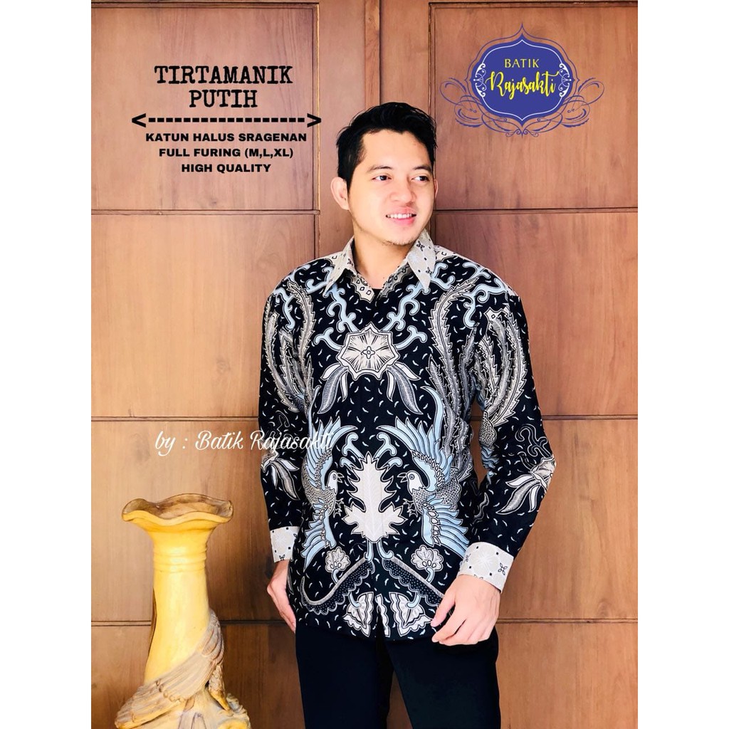 TIRTAMANIK 2 RAJASAKTI KEMEJA BATIK SOLO PRIA LENGAN PANJANG LAPIS FURING ATASAN BATIK PREMIUM MODERN KATUN HALUS BAHUWIRYA  BANAMITRA BANAMITRA PUTIH BANGSAWAN BAYU PUTRA BERLIAN BIRU BHARATAYUDA BIMASENA BIRENDRA BIRU INDAH BRAHMAKERTA BRAHMAKERTA MERAH