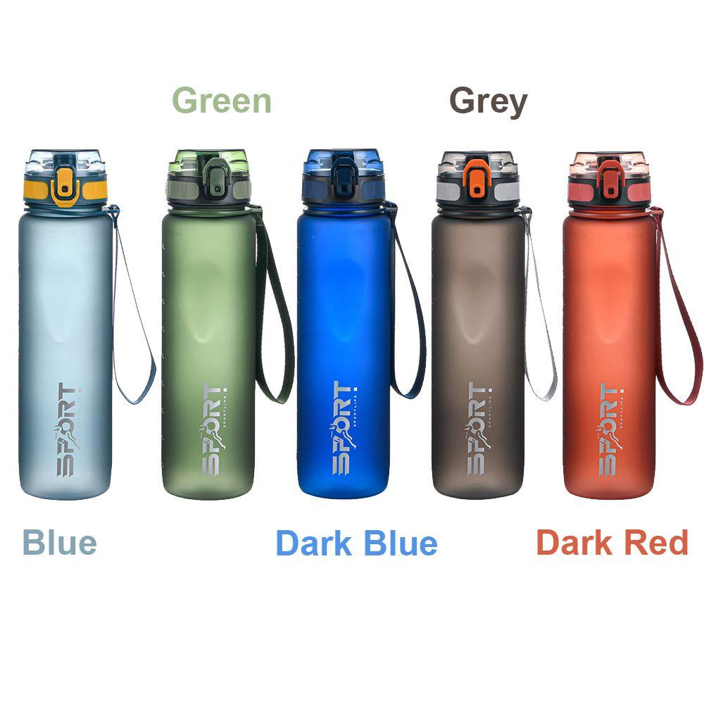 Solighter Botol Air Dengan Skala Olahraga Travel Langsung Minum Perlengkapan Minum Gradasi Frosted
