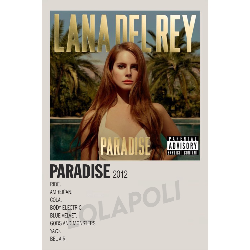 Poster Cover Album Paradise - Lana Del Rey