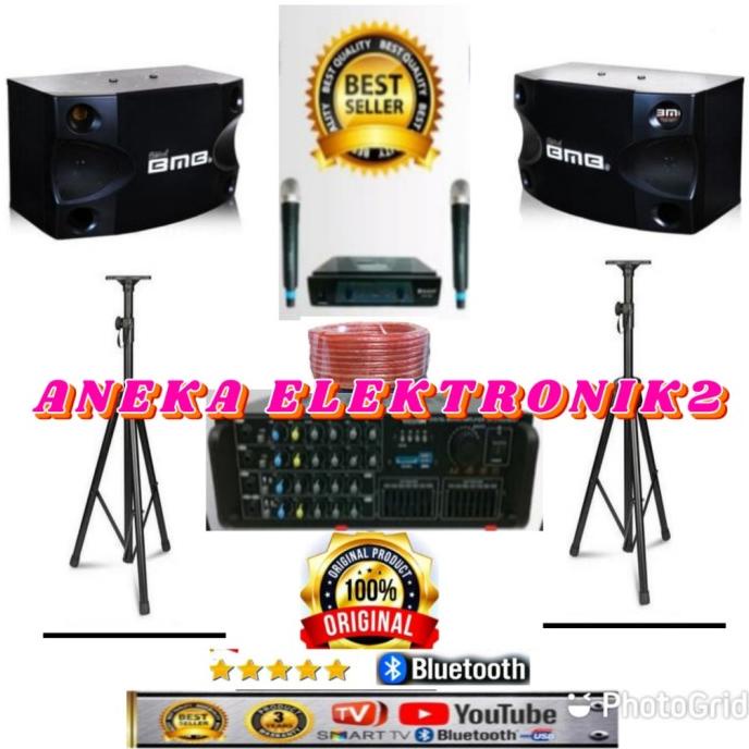 PAKET SOUND KARAOKE MURAH SPEAKER BMB 8"+AMPLI USB BLUETOTH BERGARANSI