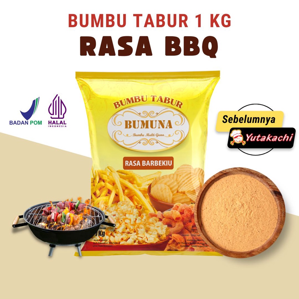 Bumbu Tabur BBQ 1Kg / Barbeque Premium Bubuk Tabur Bumbu Keripik Kentang Lidi Ayam Makaroni Jamur Tahu Penyedap Rasa Pusat Bumbu