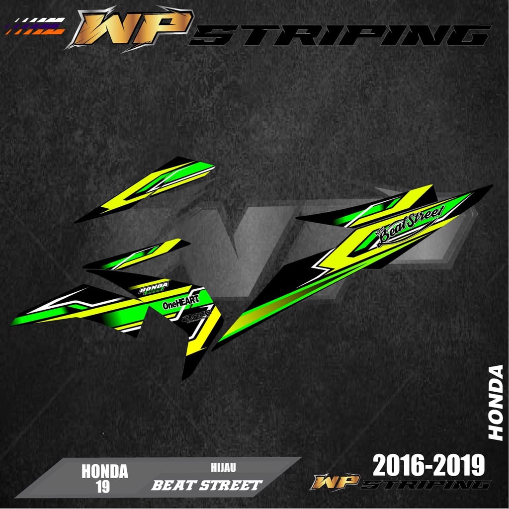 Stiker Striping Beat Street 2016-2019 - Striping Sticker Variasi List Skotlet Motor Honda Beat Stree
