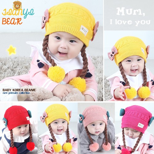[Brandedbaby] TOPI / KUPLUK ANAK RAMBUT PALSU KEPANG KUNCIR DUA IMP