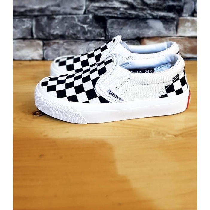 Sepatu vans checkerboard slip on kids sepatu anak sepatu sekolah