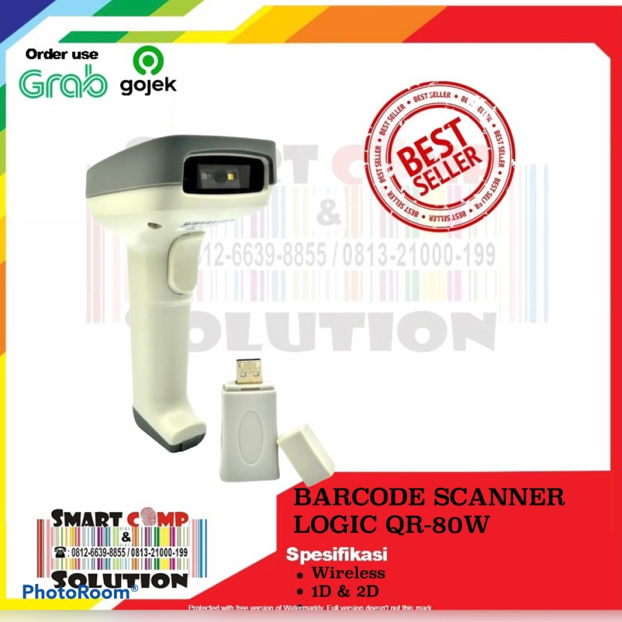 Barcode Scanner Wireless 1D&amp;2D LOGIC QR-80W QR code 80W