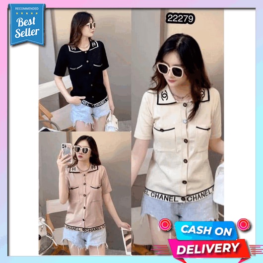 Blouse Wanita Lengan Ruffle Atasan Wanita Lengan Panjang Terlaris Blouse Wanita Termurah Fanya Blous