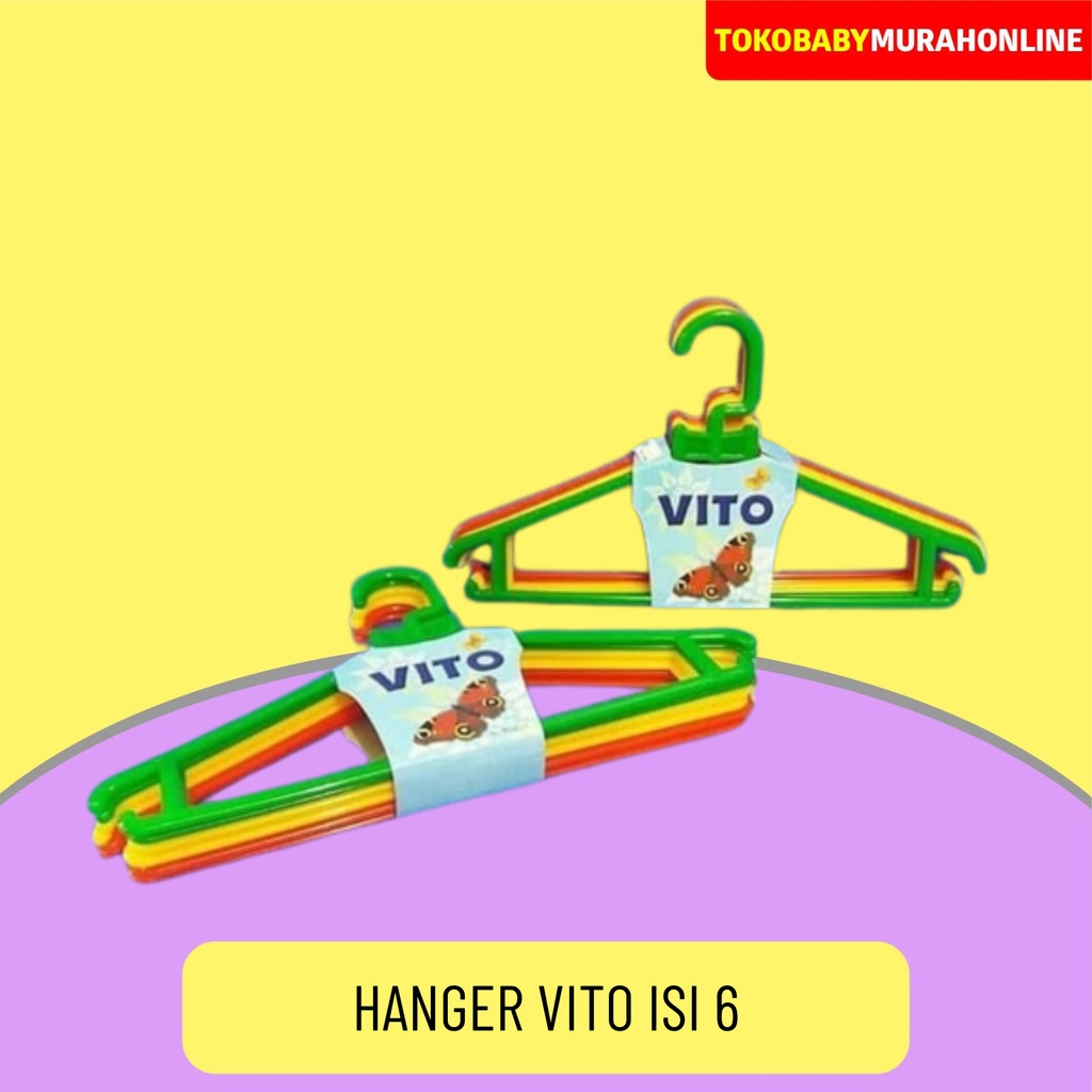 HANGER VITO GARIS ISI 6 / GANTUNGAN BAJU