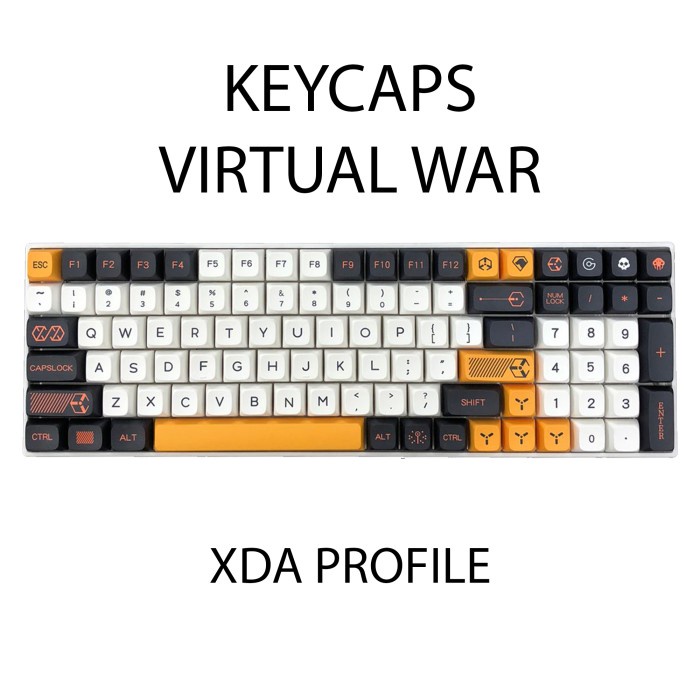 KEYCAPS VIRTUAL WAR XDA PROFILE SUBLIM SINGLE SHOT MECHANICAL KEYBOARD