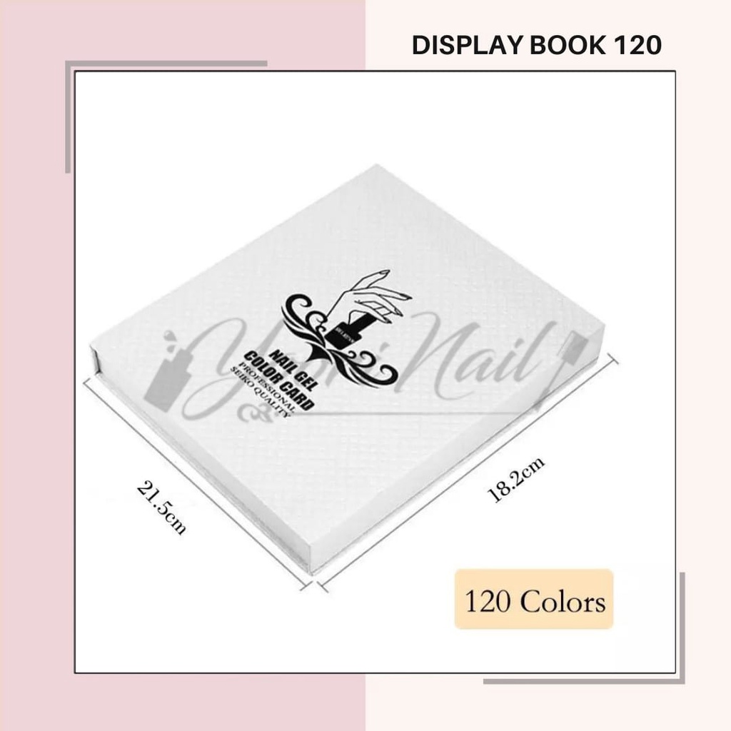 Buku display kutek 120 warna nail book color display gel polish