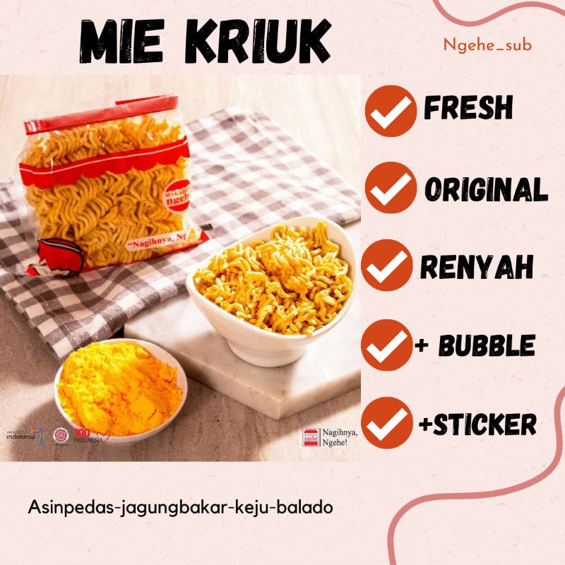 

Mie Kriuk Ngehe kemasan Bungkus Termurah