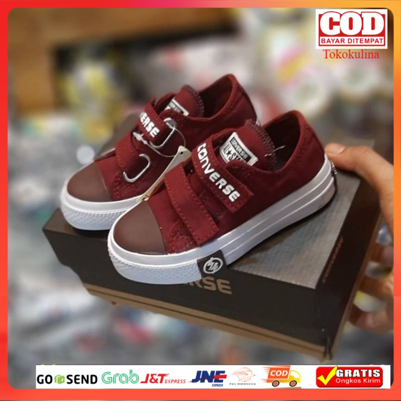 SEPATU CONVERSE ANAK PETIR VELCRO UNDERFEATED READY SIZE (21-35)