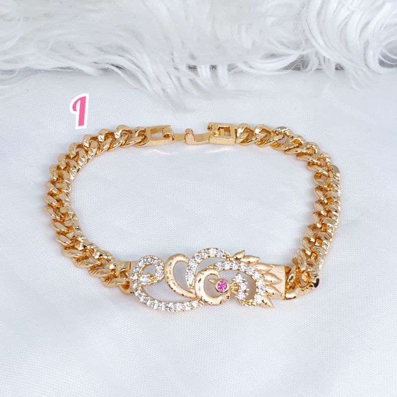 Gelang rantai permata zircon lapis mas ☆GX-10☆