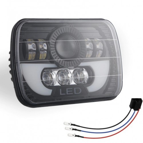 Lampu Depan Mata Mobil 7 Inch 9-30 Volt 40 W Tipe HL 03 Terang  Bercahaya Premium