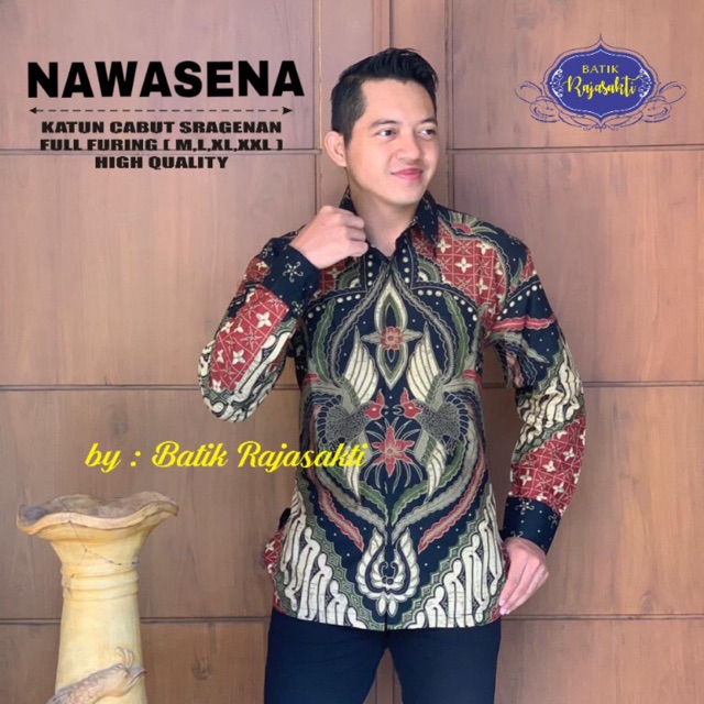 Batik NAWASENA FULL FURING Katun Cabut Halus Sragenan Size M-XXL