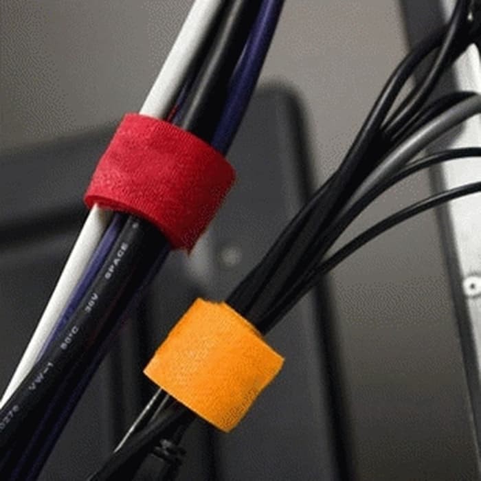 Velcro Strap Cable Pengikat Penjepit Merapikan Kabel Pengikat Kabel Komputer