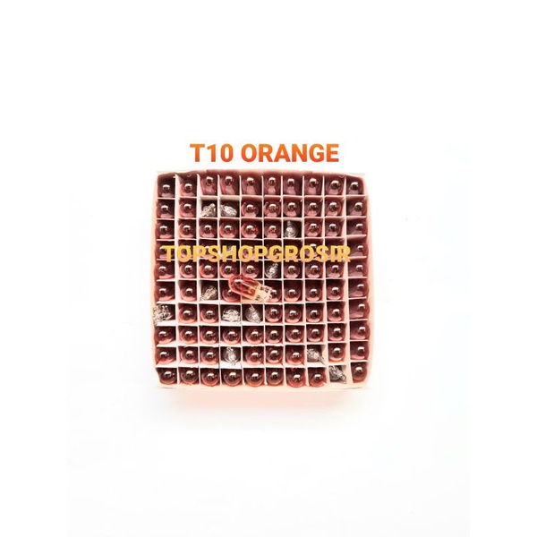 Bohlam Bolam Senja Tancap Colok T10 Orange 12V/5W