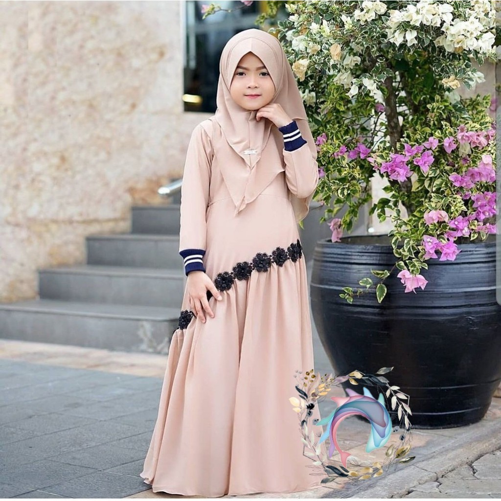GAMIS ALIKA KIDS BY AIISHA | GAMIS ANAK | GAMIS BAHAN WOLVIS | DRESS MUSLIM | FASHION WANITA