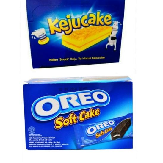 

CODEL1x1W--Keju Cake 16gr 1pak (isi 12) / Oreo Soft Cake 16gr (isi 12)