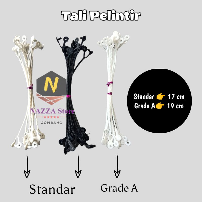 

Tali Pelintir Plintir Hitam-Putih isi 10 pcs