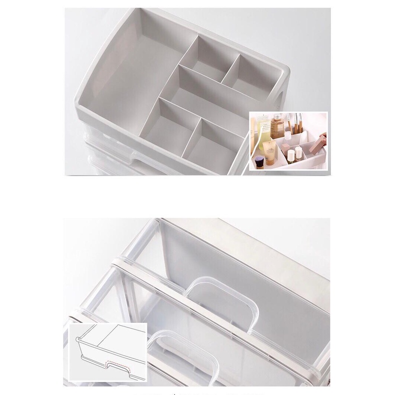 Makeup Storage Stationery Organiser Multi Drawer Shelf