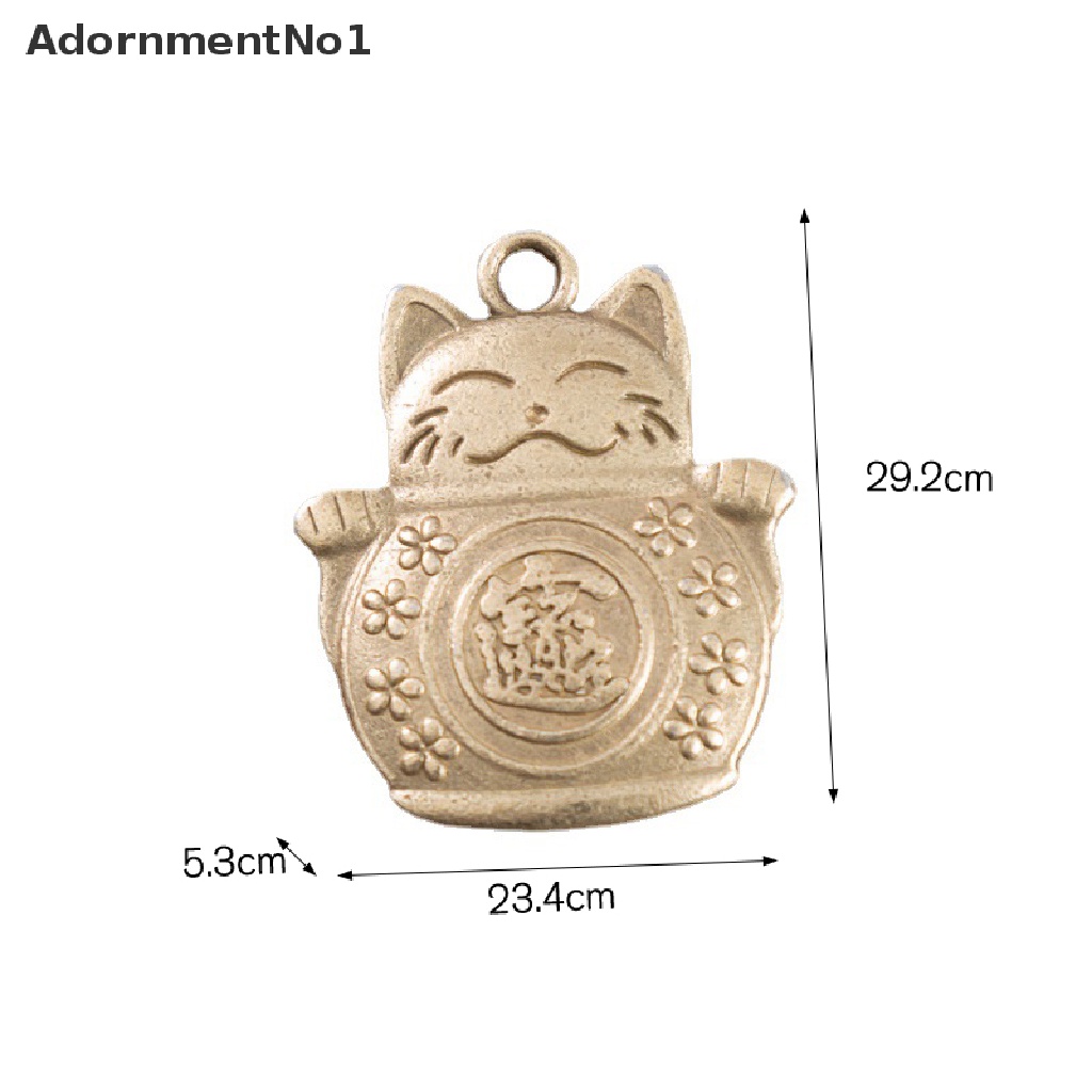 [AdornmentNo1] Creative Retro Imitation Brass Lucky Cat Animal Keychain Trinket Pendant Gifts [new]