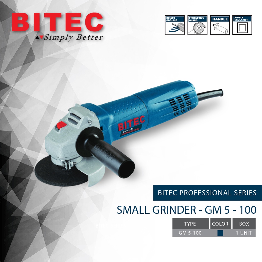 BITEC - MESIN GERINDA TANGAN KECIL / SMALL GRINDER - GM 5-100 - GARANSI RESMI 1 TAHUN