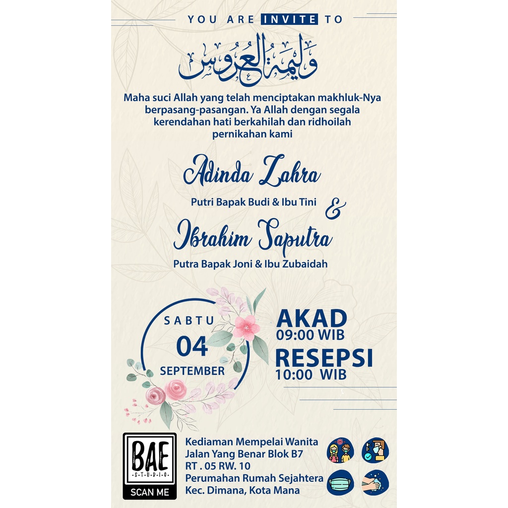 Poster Undangan Pernikahan Digital - Jasa Desigin Photo & Video