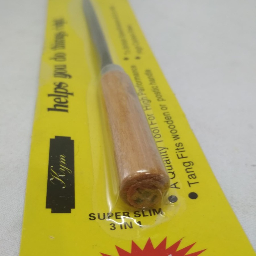 Alat Kikir Besi Gergaji Needle Slim Taper File 4&quot; 4 inch gagang kayu