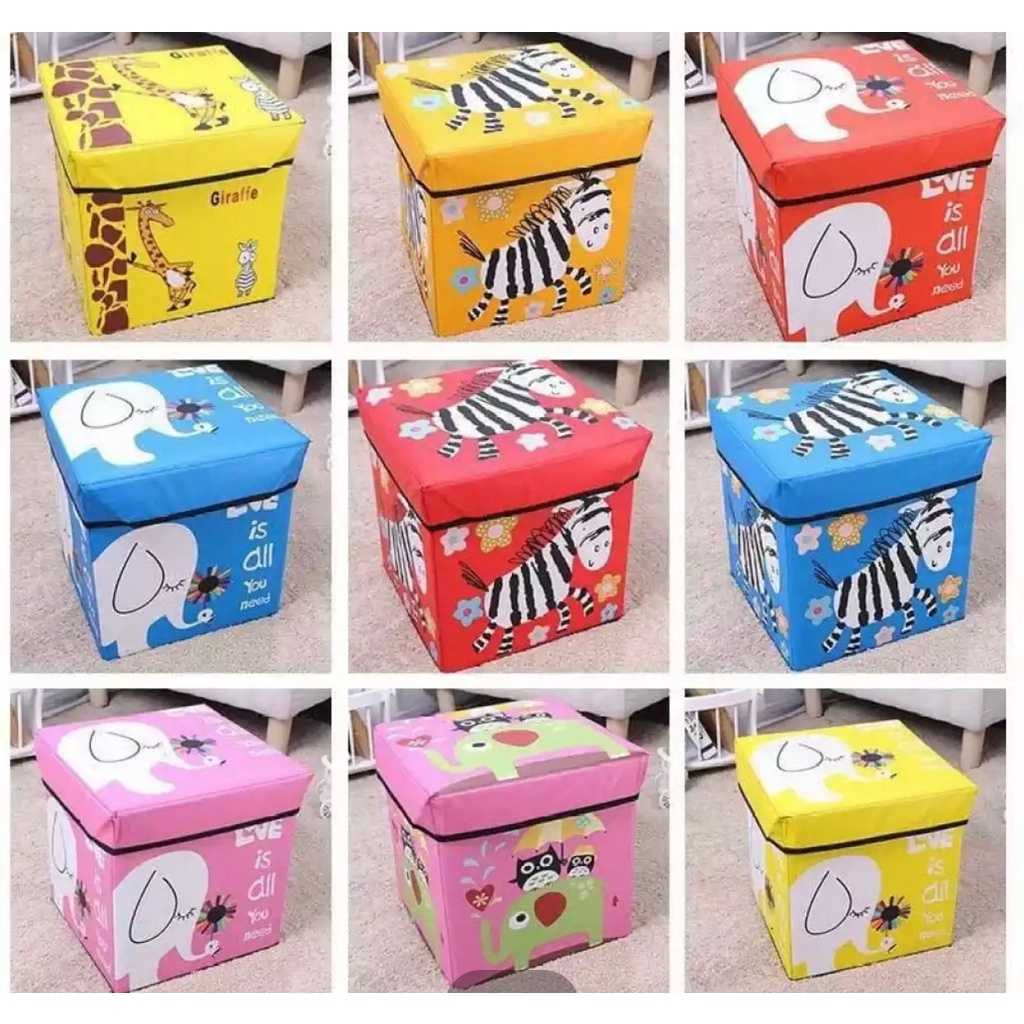 Animal Storage Box Kursi Dengan Kotak Penyimpanan / Tempat Mainan / Tempat Majalah