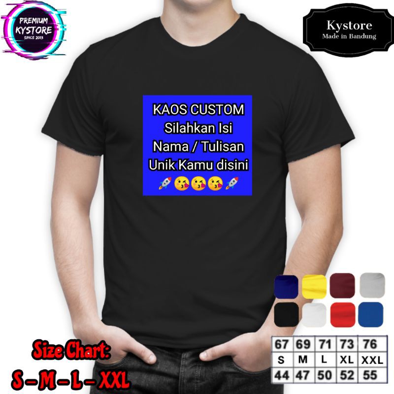 Kaos Custom Nama dan Tulisan Logo Suka - Suka, Combad 30s - Kaos Custom