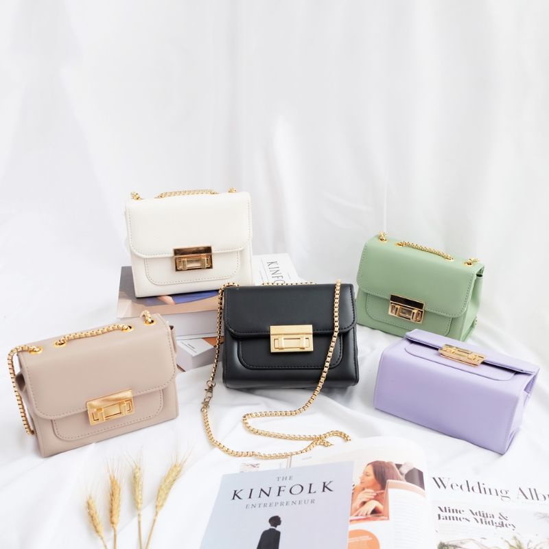 CLR - Ariana SlingBag - Tas Selempang Wanita Rantai Emas Tebal