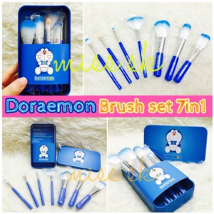 DORAEMON BRUSH KALENG 7 IN 1 / MAKE UP BRUSH / KUAS DORAEMON