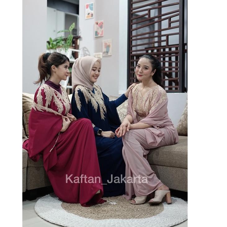 TERBARU 2021 | KAFTAN PASHMINA ELEGANT kaftan Bianca by Kaftan Jakarta Kaftan Lebaran Kaftan wanita