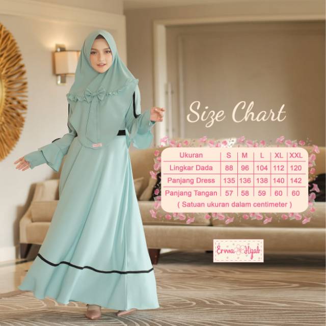 Gamis 2021 Ariella set dress original by Erma hijab