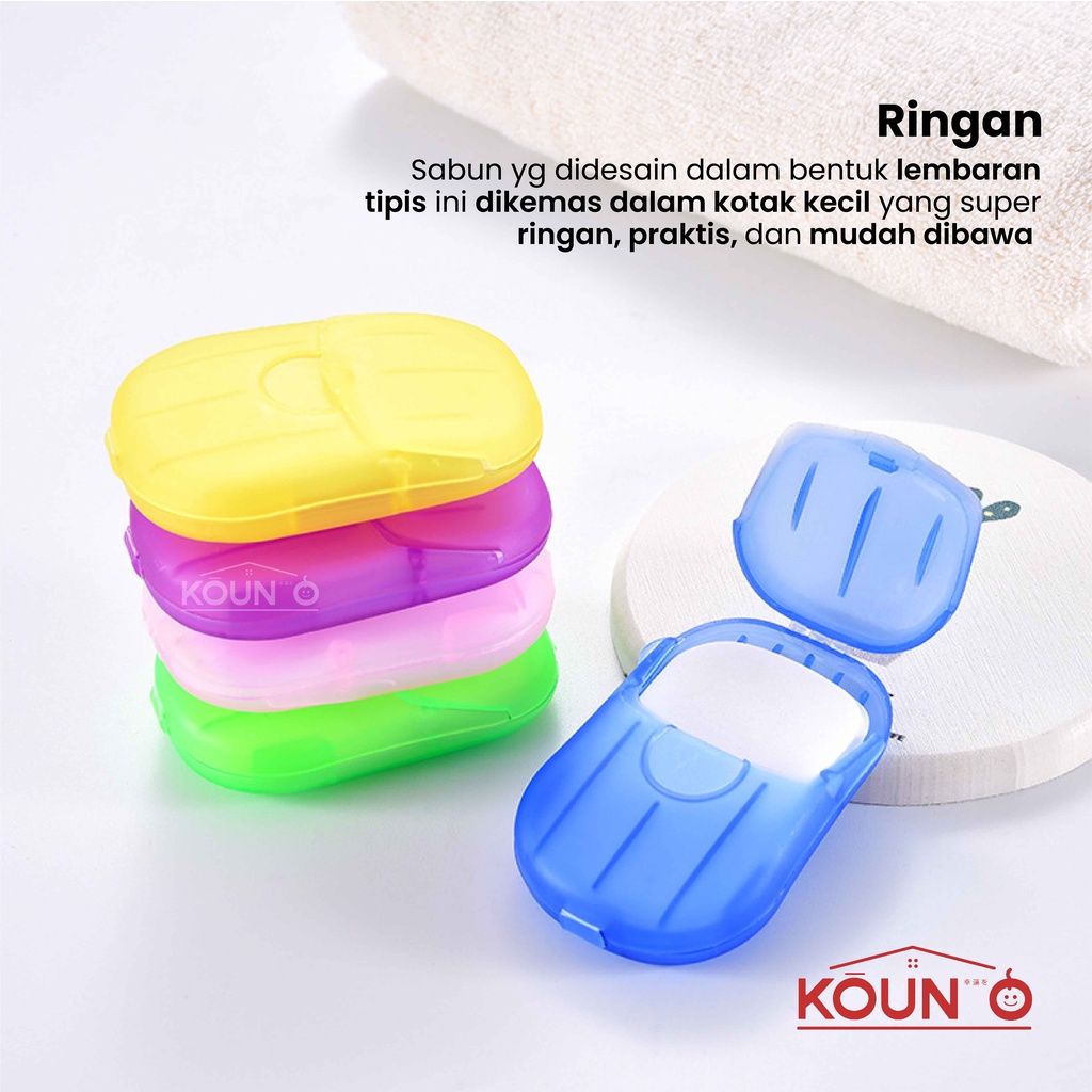 Sabun Cuci Tangan Kertas Mini Travel Disposable Paper Hand Soap Sabun Tangan Sabun Kertas Isi 20 lbr